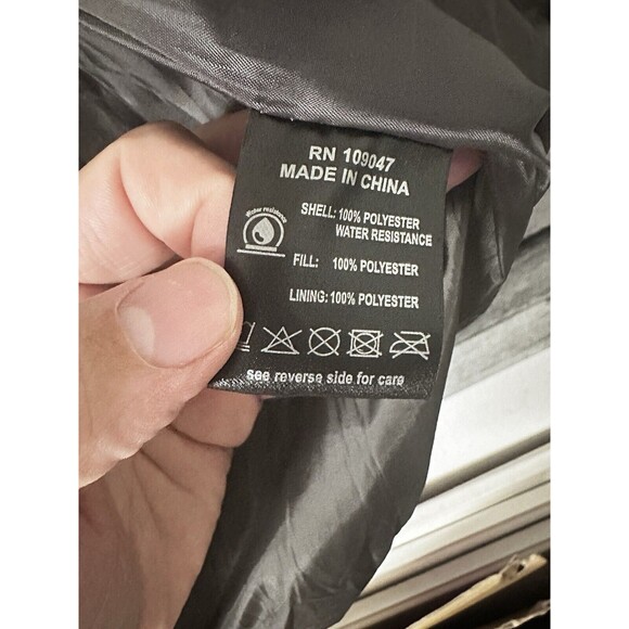 U2Wear Men's Bomber Puffer Jacket Navy 2XL XXLarge - Picture 5 of 5